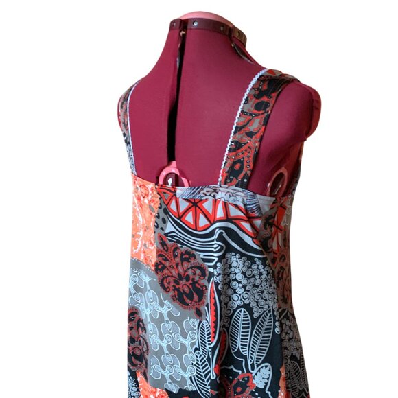 GITANE - Colorful Sleeveless Patchwork Dress - large - Picture 7 of 11